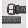 Original Design Hand-woven Leather Belt 40MM with Matte-gunmetal Hardware