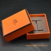 Original H Lacquered Orange H Buckle with Silver Border