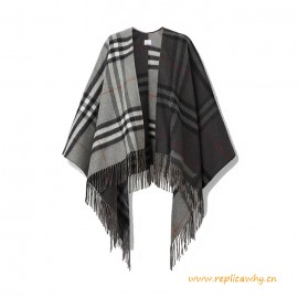 Original Design Wool Cashmere Jacquard F Cape