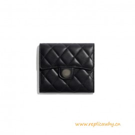 Original Design Classic Small Flap Lambskin Wallet