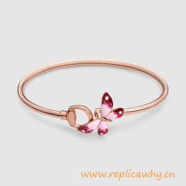 Original Design Flora Bracelet in Rose Gold and Enamel