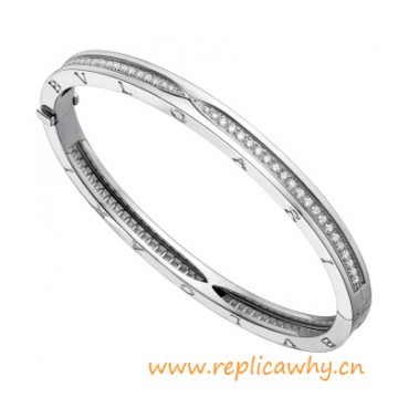 Original Design B.zero1 Bangle Bracelets with Pavé Diamonds