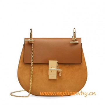 Original Drew Shoulder Bag in Suede Calfskin and Smooth Calfskin for Women