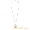 Original Amulette Pendant in Rose Gold Set with Diamonds on Adjustable Chain