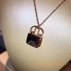 Original Amulette Pendant in Rose Gold Set with Diamonds on Adjustable Chain