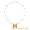 Original Pop H Pendant in Lacquer with Sterling Silver Chain Necklace