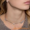 Original Design Micropave with Zirconia Stones Silver Necklace