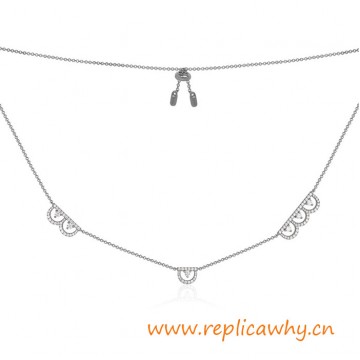 Original Design Micropave with Zirconia Stones Silver Necklace
