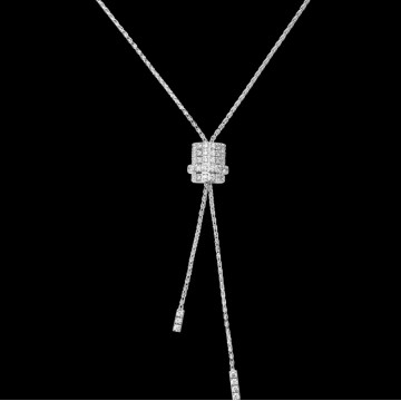 Original Pendant in 18K White Gold Set with 79 Brilliant-cut Diamonds