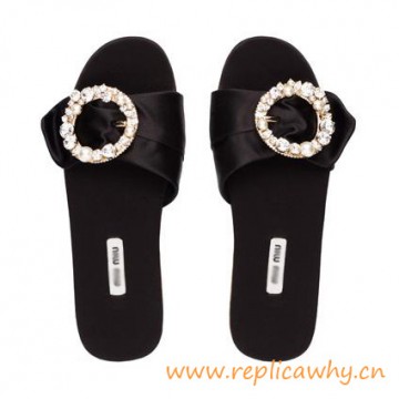 Original Quality Sandals Buckle Embellished with Pearls and Crystals