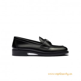 Top Quality Unlined Brushed Leather Loafers Black