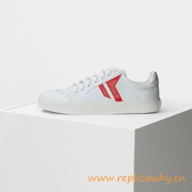 Original Quality Plimsole Lace Up Sneaker in White Canvas 