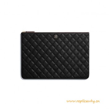 Original Design Classic Pouch Black Caviar Leather