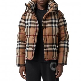 Original Design Convertible Check Puffer Jacket