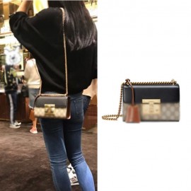 Original Design Padlock Small Shoulder Leather Bag