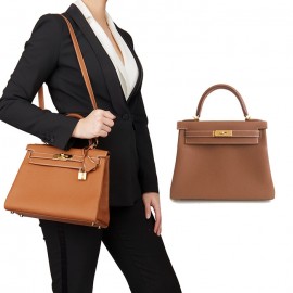 Original Design Kelly Togo Leather H Bag