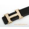 Original Clemence Reversible Belt Black with Full Diamonds H Buckle