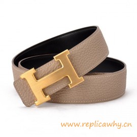 Original Clemence Reversible Belt Grey with H Buckle