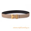 Original Clemence Reversible Belt Grey with H Buckle