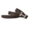 Original Clemence Reversible Belt Coffee with H Buckle