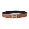 Original Clemence Reversible Belt Brown with H Buckle