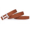 Original Clemence Reversible Belt Brown with H Buckle