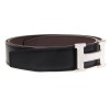 Original Clemence Reversible Belt Coffee with Guillochee H Buckle