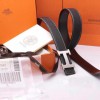 Top Quality Original Calfskin Leather Reversible Belt with H Buckle