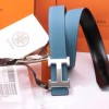 Top Quality Original Calfskin Leather Reversible Belt with H Buckle