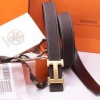 Top Quality Original Calfskin Leather Reversible Belt with H Buckle