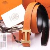 Top Quality Original Calfskin Leather Reversible Belt with H Buckle