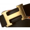 Original Clemence Reversible Belt Orange with Extremely Rare Martele H Buckle