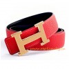 Original Clemence Reversible Belt Sao Red with H Buckle