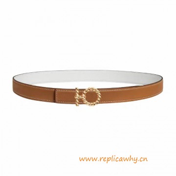High Quality Reversible Belt Flot Godronne Leather Belt