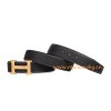 Original Clemence Reversible Belt Charm Black with H Buckle