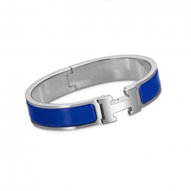 Original H Narrow Bracelet with Royal Blue Enamel