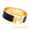 Original Clic Clac H Bracelet with Black Enamel