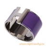 Original Wide Clic-Clac H Bracelet With Purple Enamel