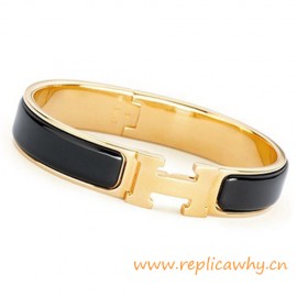 Originale Clic H Bracciale in Smalto Placcato Oro Colore smalto