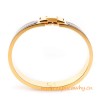 Original H Narrow Bracelet Gold Plated with Black Enamel