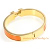 Original H Narrow Bracelet Gold Plated with Orange Enamel