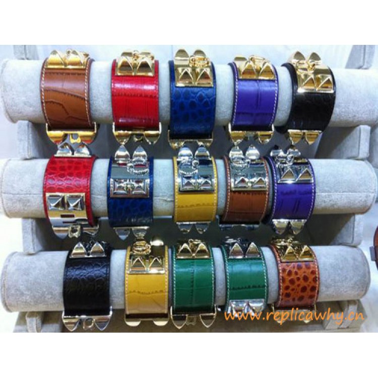 hermes crocodile collier de chien bracelet