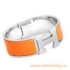 Original Clic Clac H Bracelet with Orange Enamel