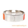 Original Clic Clac H Bracelet with Orange Enamel