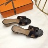 Top Quality Oasis Sandals in Calfskin Leather Sole 1.9" Stacked Heel