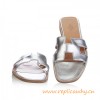 Original Oran H Sandals Calfskin Leather Silver or Gold Color Slippers