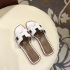 Top Quality Original Design Oran Sandals Leather Slippers White