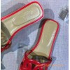 Original Omaha Ladies' Sandal in Calfskin Leather Red Slippers