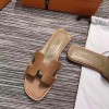 Top Quality Original Design Oran Sandals Leather Slippers Brown