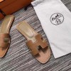 Top Quality Original Design Oran Sandals Leather Slippers Brown